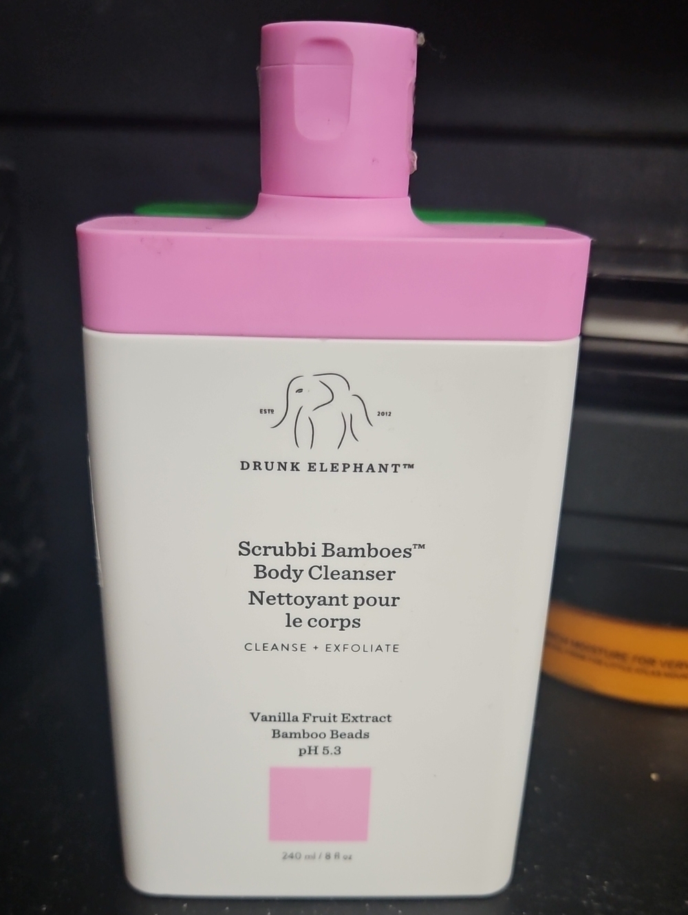Drunk Elephant Body Cleanser with Pink Accents